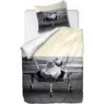 Parure de lit pi��ces avec housse de couette et taie d'oreiller, avions de combat, x cm / x cm x , multi ...