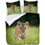 Parure de lit pi��ces avec housse de couette et taies d'oreiller, b��b�� tigre mignon, x cm / x cm x ...