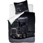 Parure de lit pi��ces avec housse de couette et taie d'oreiller, camion diamond dark, x cm / x cm x , ...