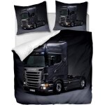 Parure de lit pi��ces avec housse de couette et taies d'oreiller, camion diamond dark, x cm / x cm x ...