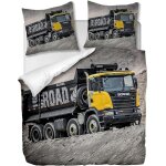 Parure de lit pi��ces avec housse de couette et taies d'oreiller, camion d'ing��nierie, x cm / x cm x ...