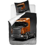 Parure de lit pi��ces avec housse de couette et taie d'oreiller, le camion orange, x cm / x cm x , (multi ...