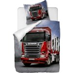 Parure de lit pi��ces avec housse de couette et taie d'oreiller, le camion rouge, x cm / x cm x , (multi ...