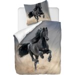 Parure de lit pi��ces avec housse de couette et taie d'oreiller, un cheval qui court, x cm / x cm x , ...