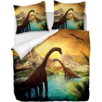 Parure de lit pi��ces avec housse de couette et taies d'oreiller, dinosaures jurassiques, x cm / x cm ...