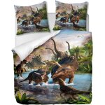 Parure de lit pi��ces avec housse de couette et taies d'oreiller, dinosaures jurassiques, x cm / x cm ...