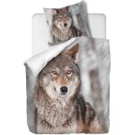 Parure de lit pi��ces avec housse de couette et taie d'oreiller, loup gris, x cm / x cm x , (multi , ...