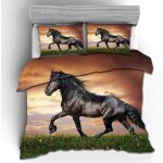 Parure de lit pi��ces avec housse de couette, taie d'oreiller et housse de couette motif cheval de guerre ...