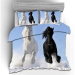 Parure de lit pi��ces avec housse de couette, taie d'oreiller et housse de couette motif cheval de guerre ...