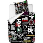 Parure de lit pi��ces avec housse de couette et taies d'oreiller, s��rie de rock, x cm / x cm x , (multi ...