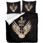 Parure de lit pi��ces avec housse de couette et taies d'oreiller, rock and roll, x cm / x cm x , multi ...