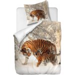 Parure de lit pi��ces avec housse de couette et taie d'oreiller, tigre m��re et fils, x cm / x cm x , ...