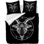 Parure de lit pi��ces avec housse de couette x cm et taies d'oreiller x cm - hypoallerg��nique - % polyester ...