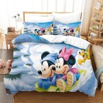 Parure de lit pi��ces pour mickey mouse impression d housse de couette en microfibre avec taies double�xcm� ...