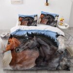 Parure de lit pi��ces pour personnes course de cheval dans le d��sert enfants impression d housse de ...