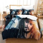Parure de lit pi��ces pour pirates of the caribbean johnny depp impression d housse de couette en microfibre ...