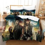 Parure de lit pi��ces pour pirates of the caribbean johnny depp impression d housse de couette en microfibre ...