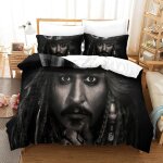 Parure de lit pi��ces pour pirates of the caribbean johnny depp impression d housse de couette en microfibre ...