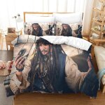 Parure de lit pi��ces pour pirates of the caribbean johnny depp impression d housse de couette en microfibre ...