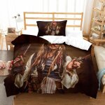 Parure de lit pi��ces pour pirates of the caribbean johnny depp impression d housse de couette en microfibre ...