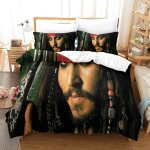 Parure de lit pi��ces pour pirates of the caribbean johnny depp impression d housse de couette en microfibre ...