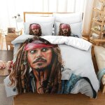 Parure de lit pi��ces pour pirates of the caribbean johnny depp impression d housse de couette en microfibre ...