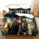 Parure de lit pi��ces pour pirates of the caribbean johnny depp impression d housse de couette en microfibre ...