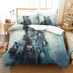Parure de lit pi��ces pour pirates of the caribbean johnny depp impression d housse de couette en microfibre ...