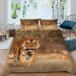 Parure de lit pi��ces tigre indien faune housse de couette x enfant personne d motif avec fermeture ��clair ...