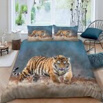 Parure de lit pi��ces tigre de sib��rie animal magique housse de couette x enfant personnes d motif avec ...