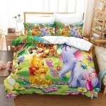 Parure de lit pi��ces pour winnie the pooh impression d housse de couette en microfibre hypoallergique ...