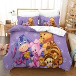 Parure de lit pi��ces pour winnie the pooh impression d housse de couette en microfibre hypoallergique ...