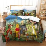 Parure de lit pi��ces pour winnie the pooh impression d housse de couette en microfibre hypoallergique ...