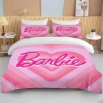 Parure de lit princesse barbie rose, housse de couette douce barbie pour filles, housse de couette moderne ...