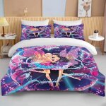 Parure de lit princesse barbie rose, housse de couette douce barbie pour filles, housse de couette moderne ...