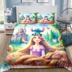 Parure de lit princesse blanche - neige et la petite sir�ne, housse de couette et taie d'oreiller, decoration ...