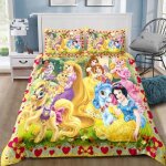 Parure de lit princesse blanche - neige et la petite sir�ne, housse de couette et taie d'oreiller, decoration ...