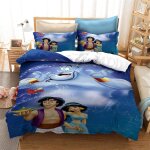 Parure de lit princesses en microfibre avec impression num��rique d - motif : bella cendrillon, raiponce ...