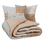 Parure de lit r�versible en coton imprim� patchwork