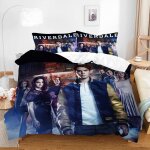 Parure de lit river valley avec housse de couette et taies d'oreiller assorties, 120 fils au pouce carr�, ...