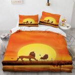 Parure de lit le roi lion, housse de couette, housse de couette mufasa simba, couvre - lit pour enfants ...