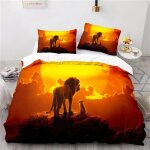 Parure de lit le roi lion, housse de couette, housse de couette mufasa simba, couvre - lit pour enfants ...