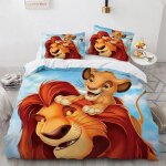 Parure de lit le roi lion, housse de couette, housse de couette mufasa simba, couvre - lit pour enfants ...