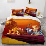 Parure de lit le roi lion, housse de couette, housse de couette mufasa simba, couvre - lit pour enfants ...
