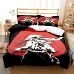 Parure de lit samoura� japonais avec housse de couette douce pour homme et adolescent, pour chambre simple, ...