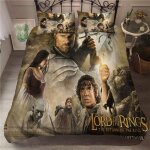 Parure de lit le seigneur des anneaux, housse de couette et taies d'oreiller 50 x 75 cm, 2 / 3 pieces, ...
