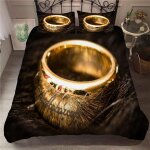 Parure de lit le seigneur des anneaux, housse de couette et taies d'oreiller 50 x 75 cm, 2 / 3 pieces, ...