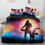Parure de lit space jam a new legacy, ensemble de literie exquis, housse de couette de basket - ball, ...