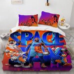 Parure de lit space jam a new legacy, ensemble de literie exquis, housse de couette de basket - ball, ...
