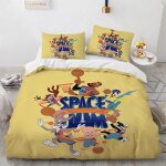 Parure de lit space jam a new legacy, ensemble de literie exquis, housse de couette de basket - ball, ...
